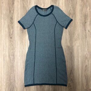 Title Nine Size Small Knit Dress Blue Green Short Sleeve Athletic Dress Golf